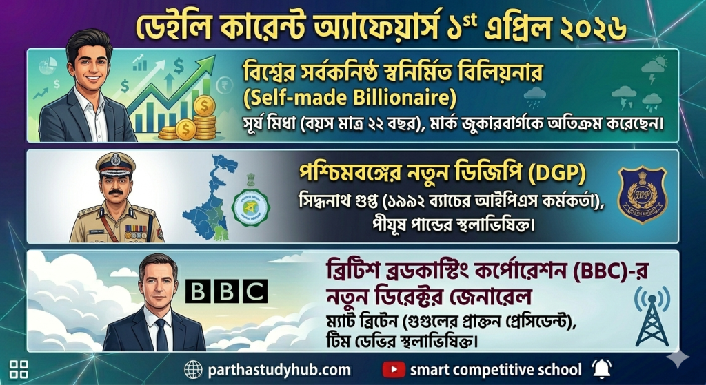 daily current affairs 1st april 2026